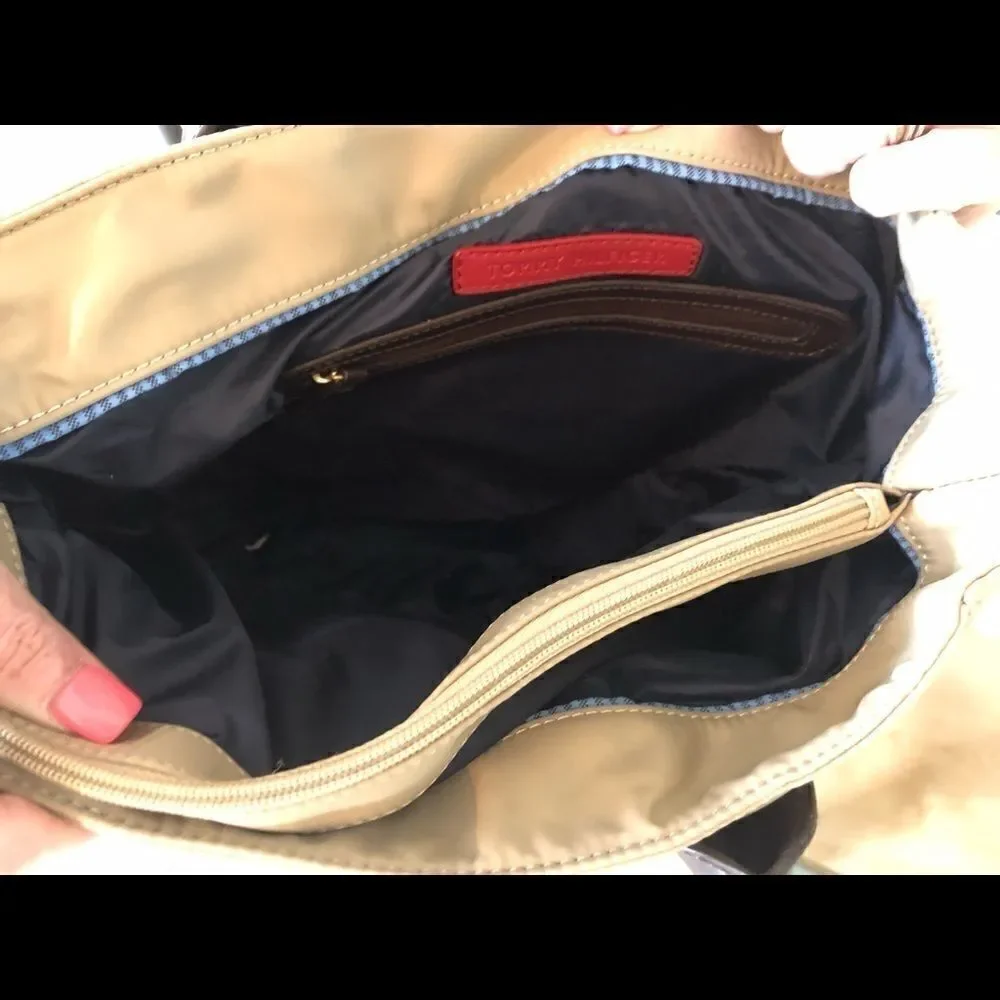 NWT Tommy Hilfiger Tan Quilted Medium Shoulder Bag